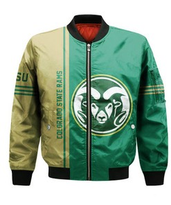 Colorado State Rams Bomber Jacket Half Style - NCAA
