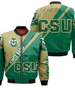 Colorado State Rams Logo Bomber Jacket Cross Style - NCAA