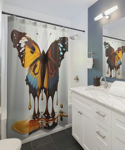 Colorful Floral Washable Shower Curtain for Bathroom with Beautiful and Vibrant Design
