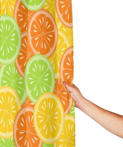 Colorful Lemons Fruits Shower Curtain - Waterproof Bathroom Decor with Home Decor Accents