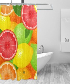 Colorful Lemons Shower Curtain - Waterproof Bathroom Decor Accented with Home Decor