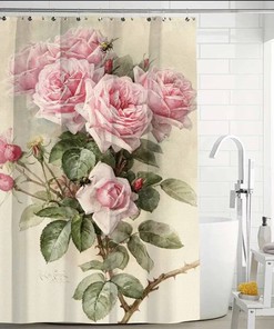 Colorful Rose Flowers Butterflies Shower and Bath Curtains for Your Bathroom
