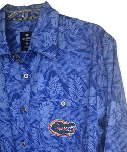 Colosseum Blue Florida Gators Hawaiian Shirt - Medium