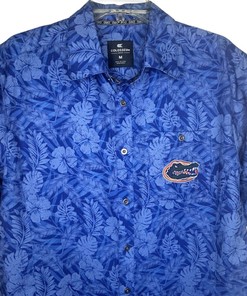 Colosseum Blue Florida Gators Hawaiian Shirt - Medium