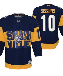 Colton Sissons 10 Predators 2022 Stadium Series Youth Navy Primegreen Jersey Jersey