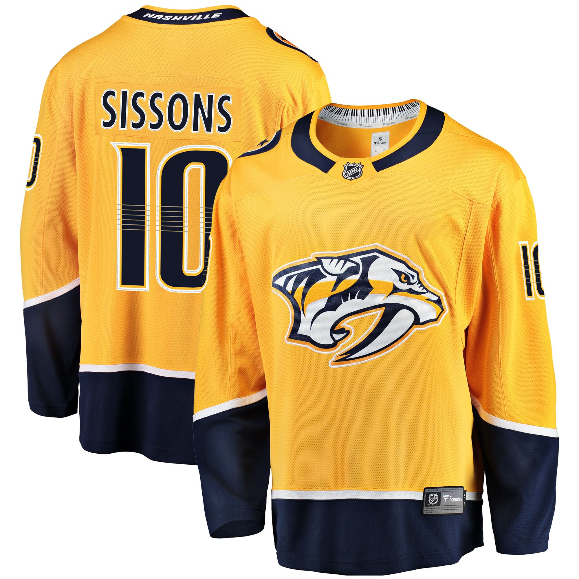 Colton Sissons Nashville Predators Fanatics Branded Breakaway Player Jersey - Gold Nhl