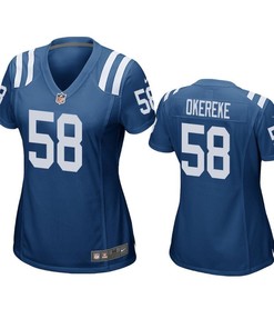 Colts Bobby Okereke 2019 Nfl Draft Royal Game Womens Jersey