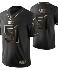 Colts Kwity Paye 51 2021 Nfl Golden Brandedition Black Jersey Gift For Colts Fans