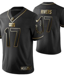 Colts Philip Rivers 17 2021 Nfl Golden Brandedition Black Jersey Gift For Colts Fans