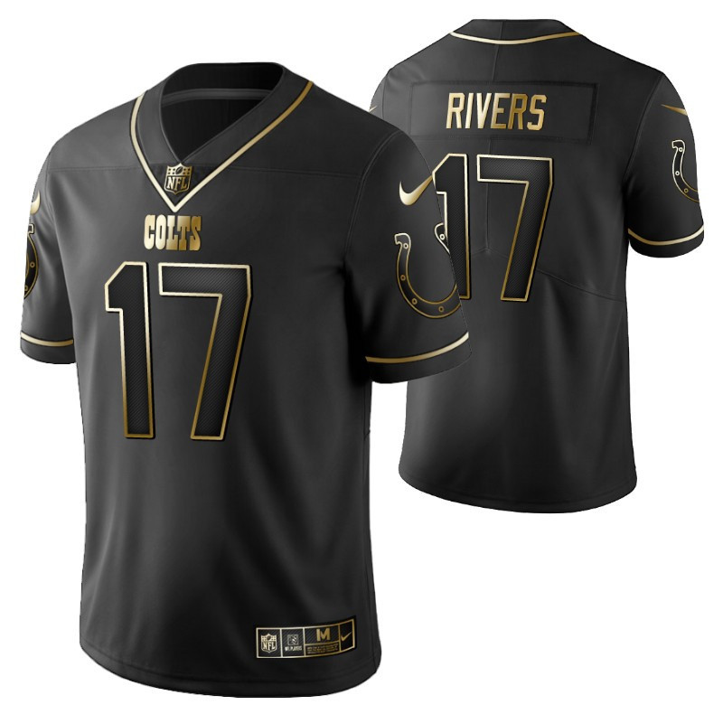 Colts Philip Rivers 17 2021 Nfl Golden Brandedition Black Jersey Gift For Colts Fans
