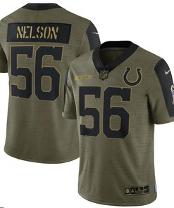 Colts Quenton Nelson 56 Nfl Olive 2021 Salute To Service Player Men Jersey For Colts Lovers