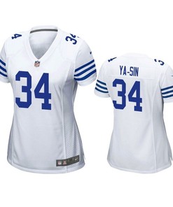 Colts Rock Ya-sin 2019 Nfl Draft White Game Womens Jersey
