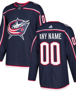 Columbus Blue Jackets Adidas Authentic Custom Jersey - Navy Custom Jerseys Nhl