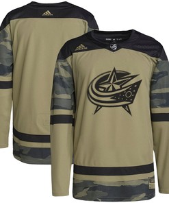 Columbus Blue Jackets Adidas Military Appreciation Team Authentic Practice Jersey - Camo Nhl