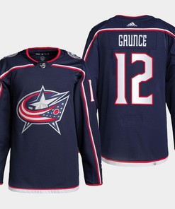 Columbus Blue Jackets Brendan Gaunce 12 Navy Home Primegreen Jersey 2022-23