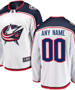 Columbus Blue Jackets Fanatics Branded Away Breakaway Custom Jersey White Custom Jerseys Nhl