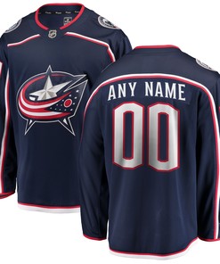 Columbus Blue Jackets Fanatics Branded Home Breakaway Custom Jersey - Navy Custom Jerseys Nhl