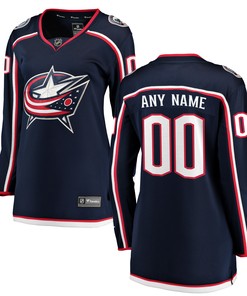 Columbus Blue Jackets Fanatics Branded Womens Home Breakaway Custom Jersey - Navy Custom Jerseys Nhl