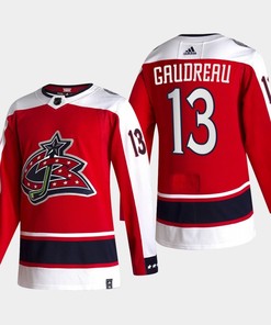 Columbus Blue Jackets Johnny Gaudreau 13 Reverse Retro Red 2022 Jersey