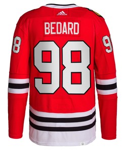 Connor Bedard 98 Chicago Blackhawks 2023 NHL Draft Home Breakaway Men Jersey - Red