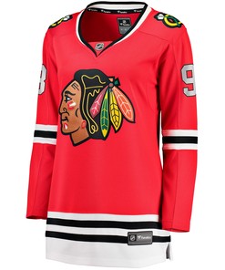 Connor Bedard 98 Chicago Blackhawks Women's 2023 NHL Draft Home Breakaway Jersey - Red