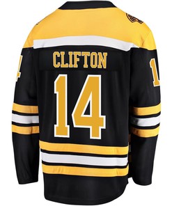 Connor Clifton 14 Boston Bruins Stanley Cup 2023 Playoffs Patch Home Breakaway Men Jersey - Black