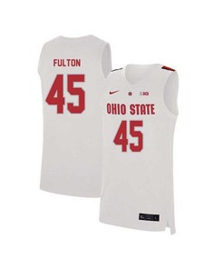 Connor Fulton 45 Ohio State Buckeyes Elite Basketball Men Jersey - White