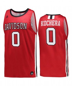 Connor Kochera 0 Davidson Wildcats Red Jersey 2022-23 College Basketball