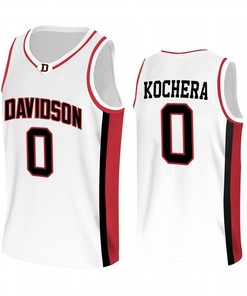 Connor Kochera 0 Davidson Wildcats White Jersey 2022-23 College Basketball