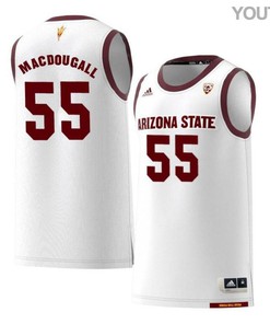 Connor MacDougall 55 Arizona State Sun Devils Retro Basketball Youth Jersey - White