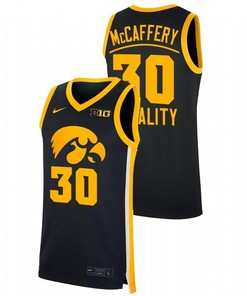 Connor McCaffery 30 Iowa Hawkeyes 2022 Equality Big Ten Men Jersey - Black