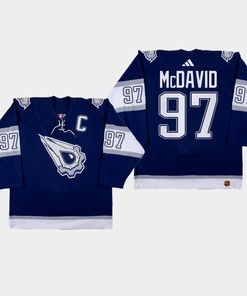Connor McDavid 97 Edmonton Oilers 2022-23 Reverse Retro 2.0 Navy Jersey