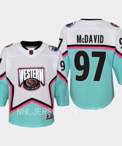 Connor McDavid 97 Edmonton Oilers2023 All-Star Western Conference Premier White
