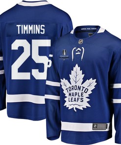 Conor Timmins 25 Toronto Maple Leafs Stanley Cup 2023 Playoffs Patch Home Breakaway Men Jersey - Blue