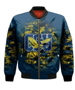 Coppin State Eagles Bomber Jacket Camouflage Vintage  - NCAA