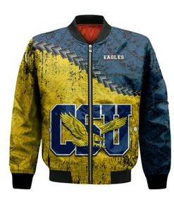 Coppin State Eagles Bomber Jacket Grunge Polynesian Tattoo- NCAA