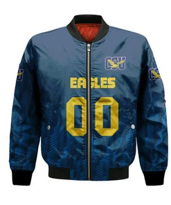 Coppin State Eagles Bomber Jacket Logo Sport Ombre  - NCAA