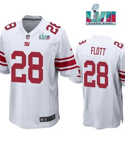 Cordale Flott 28 New York Giants Super Bowl LVII Super Bowl LVII White Men Game Jersey