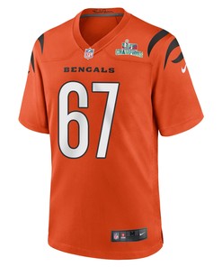 Cordell Volson 67 Cincinnati Bengals Super Bowl LVII Champions Men Alternate Game Jersey - Orange