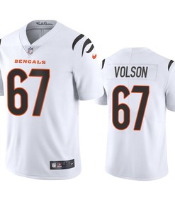 Cordell Volson 67 Cincinnati Bengals White Vapor Limited Jersey