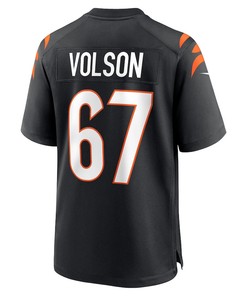 Cordell Volson Cincinnati Bengals Game Player Jersey - Black