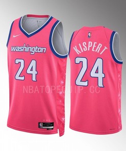 Corey Kispert 24 2022-23 Washington Wizards Pink City Edition Jersey Cherry Blossom