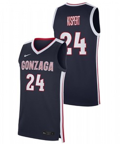 Corey Kispert 24 Gonzaga Bulldogs College Basketball Men Jersey - Navy