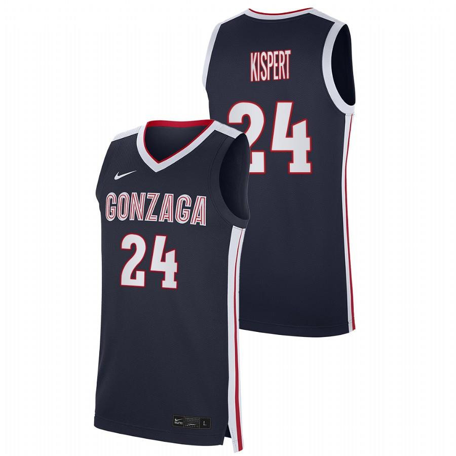 Corey Kispert 24 Gonzaga Bulldogs College Basketball Men Jersey - Navy