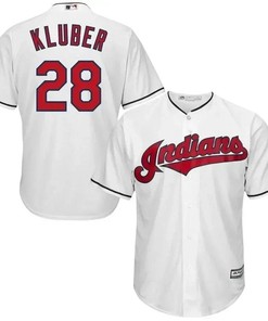 Corey Kluber Cleveland Indians Cool Base Player Jersey - White