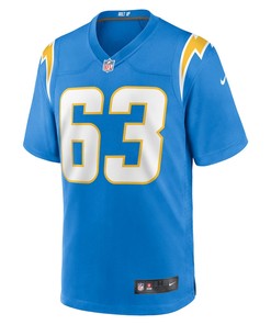 Corey Linsley 63 Los Angeles Chargers Game Player Jersey - Powder Blue