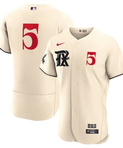 Corey Seager 5 Texas Rangers 2023 City Connect Player Elite Jersey - Cream