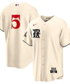 Corey Seager 5 Texas Rangers 2023 City Connect Player Jersey - Cream