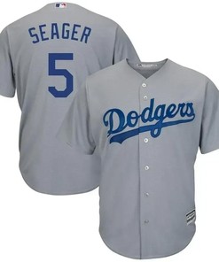 Corey Seager Los Angeles Dodgers Road Official Cool Base Player Jersey - Gray Color