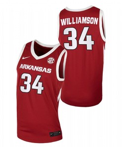Corliss Williamson 34 Arkansas Razorbacks College Basketball Away Men Jersey - Cardinal